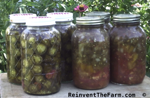 Jalapenos canned in honey and canned salsa